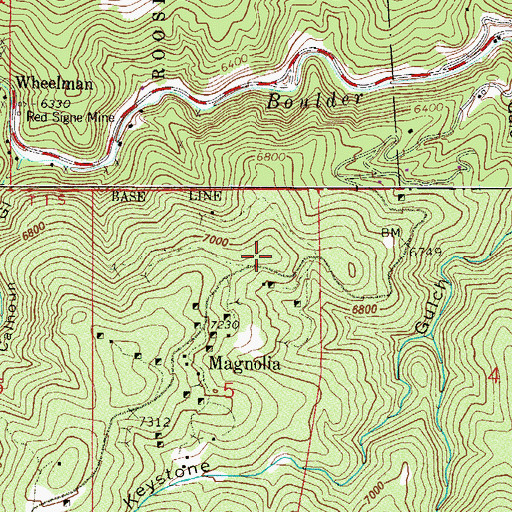 Topographic Map of Graphic Mine, CO
