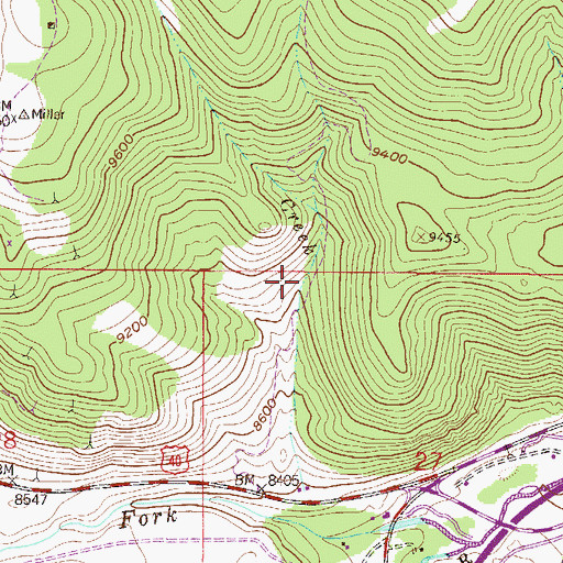 Topographic Map of Covode Mine, CO