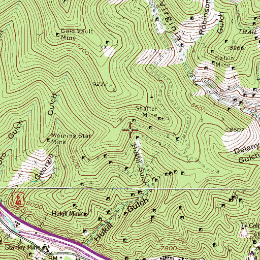 Topographic Map of Fortune Mine, CO