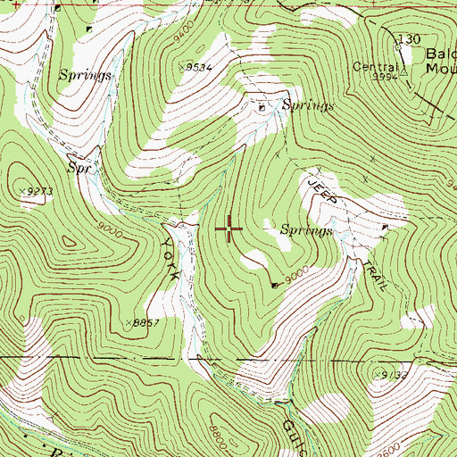 Topographic Map of H.B. Shaft Mine, CO