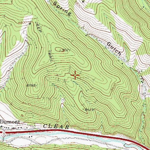 Topographic Map of Milton Mine, CO