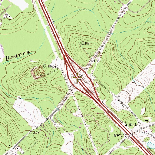 Topographic Map of Exit 6, GA