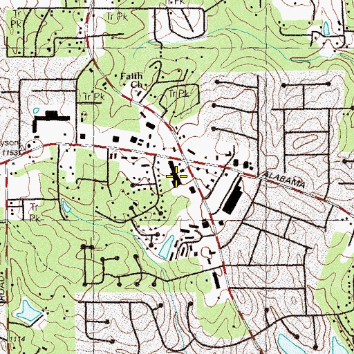 Topographic Map of Bells Ferry Landing Shopping Center, GA
