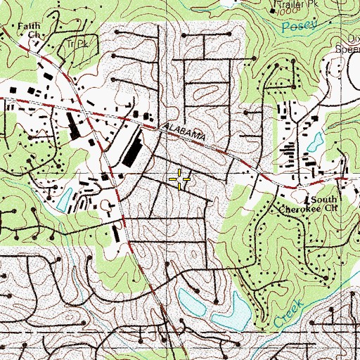 Topographic Map of Nowlin Station, GA