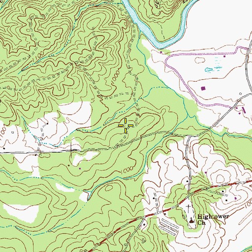 Topographic Map of Standard and Swift Mines, GA