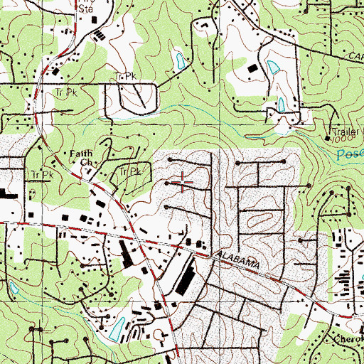Topographic Map of Stir Up Manor, GA
