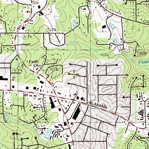 Topographic Map of Stir Up Manor, GA