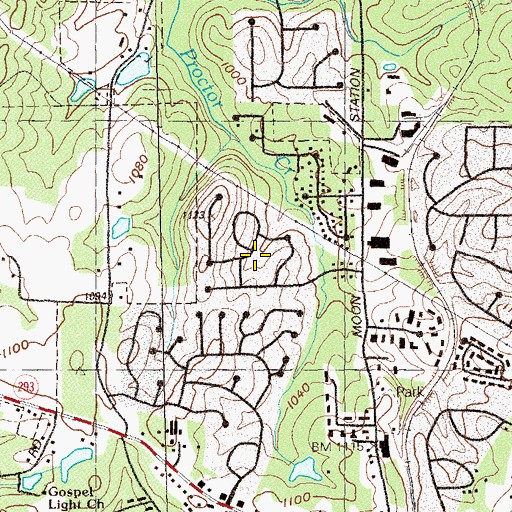 Topographic Map of Deerfield, GA