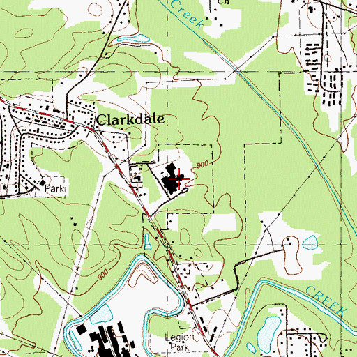 Topographic Map of Garrett Middle School, GA
