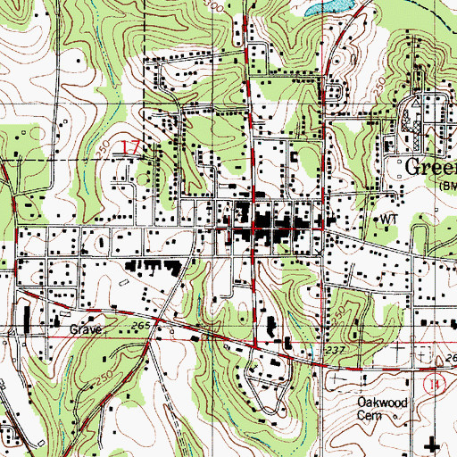 Topographic Map of Greensboro Post Office, AL