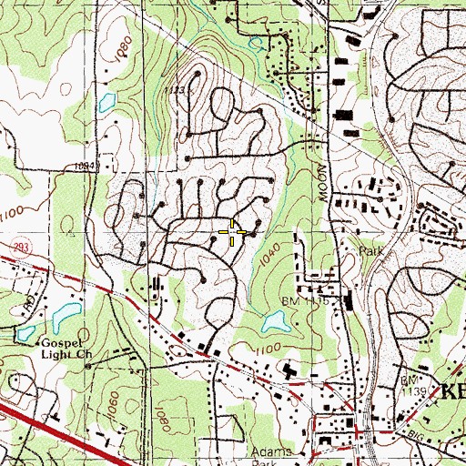 Topographic Map of North Bridge Trace, GA