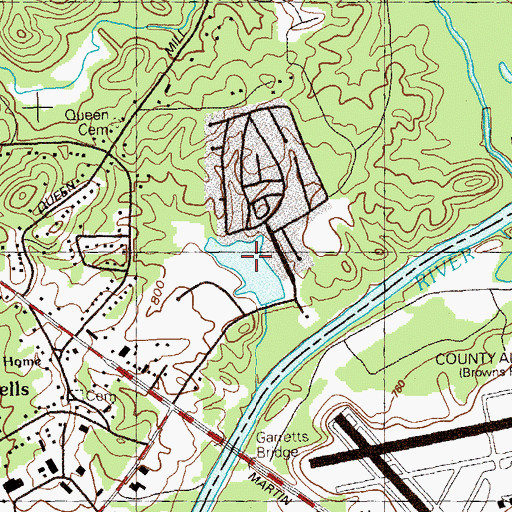 Topographic Map of Jetts Lake, GA