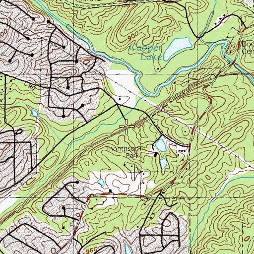 Topographic Map of Nickajack (historical), GA
