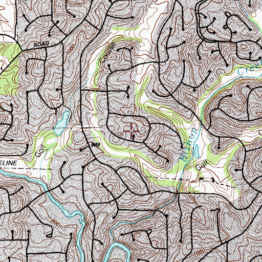 Topographic Map of Indian Hills, GA