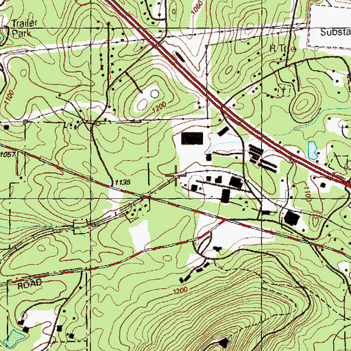 Topographic Map of Kenesaw Station (historical), GA