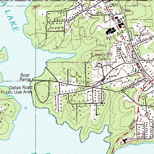 Topographic Map of Lakewood Heights, GA