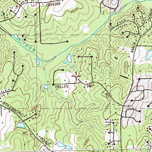 Topographic Map of Valley Hill Estates, GA