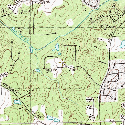 Topographic Map of Valley Hill Estates, GA