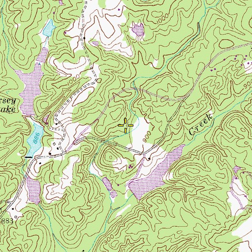 Topographic Map of Anneewakee, GA