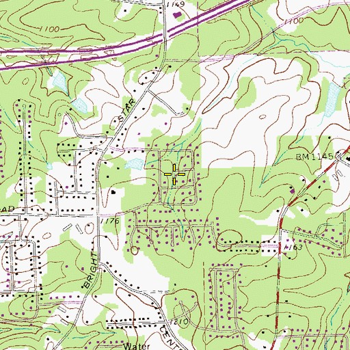 Topographic Map of Audubon Forest, GA