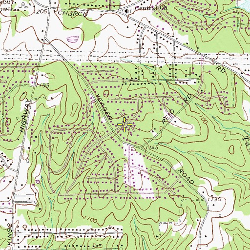 Topographic Map of Bent Pine, GA