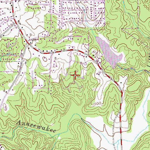 Topographic Map of Longview Estates, GA