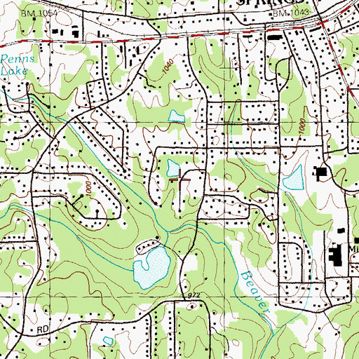 Topographic Map of Tammy Heights, GA