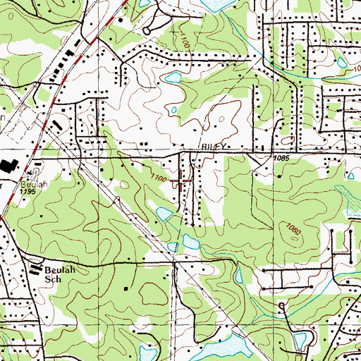 Topographic Map of Walker Place, GA