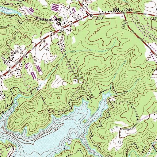 Topographic Map of Tanner, GA