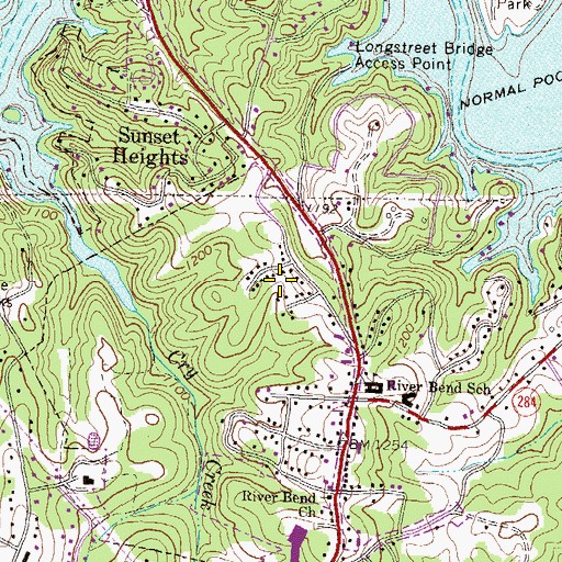 Topographic Map of Barrett, GA