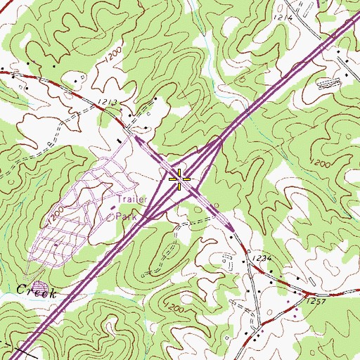 Topographic Map of Exit 2, GA