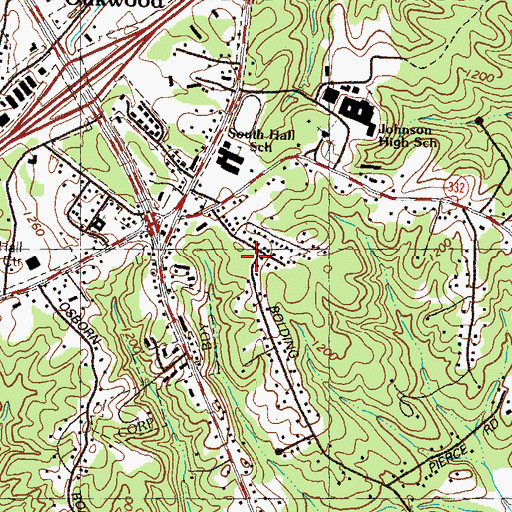 Topographic Map of Frazier, GA