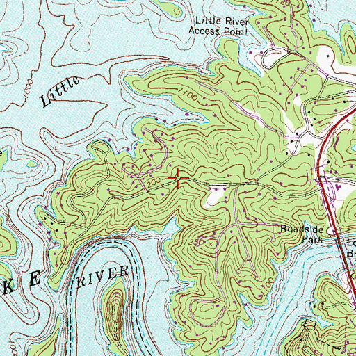 Topographic Map of North Banks Cove, GA