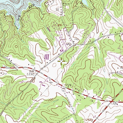 Topographic Map of Southgate, GA