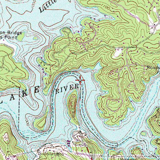 Topographic Map of Stringer Ford (historical), GA