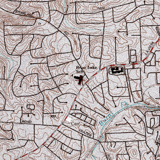Topographic Map of Briarlake Elementary School, GA