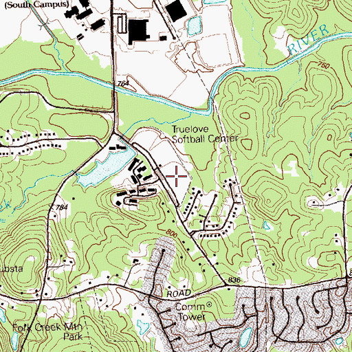 Topographic Map of Panthersville Regional Athletic Center, GA
