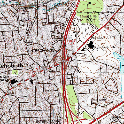 Topographic Map of Exit 29, GA