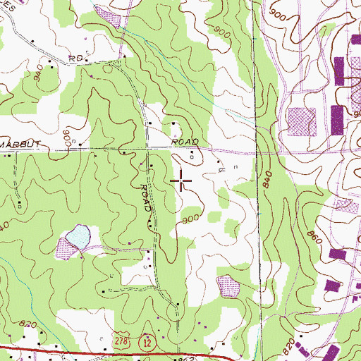 Topographic Map of Lithonia High School, GA