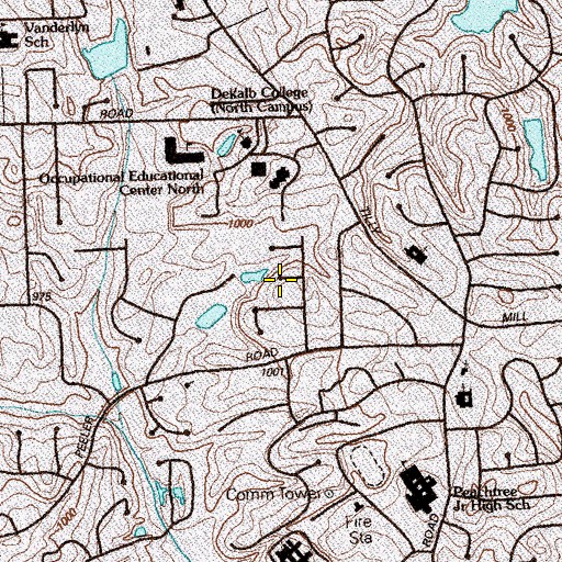 Topographic Map of Shenandoah, GA