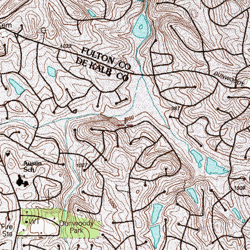 Topographic Map of Withmere, GA