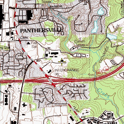 Topographic Map of DeKalb Fire Academy, GA