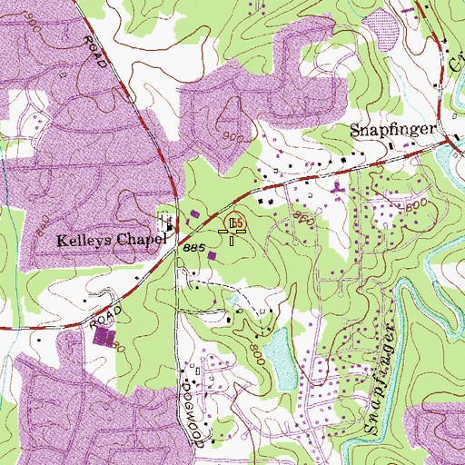 Topographic Map of Dogwood Forest, GA