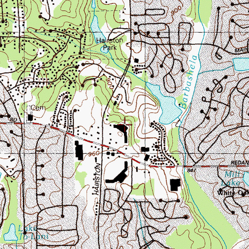 Topographic Map of Redan Village Shopping Center, GA