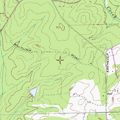 Topographic Map of Chestnutfield, GA