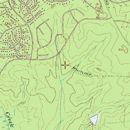 Topographic Map of Peachtree Walk, GA