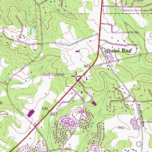 Topographic Map of Stevens Entry Park, GA