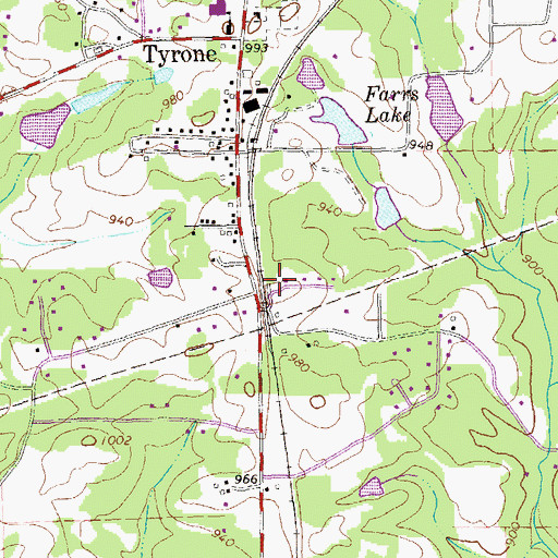 Topographic Map of Tabernacle Baptist Church, GA