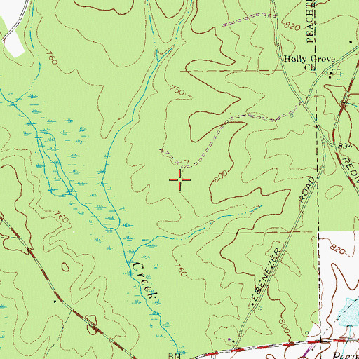 Topographic Map of The Rubicon, GA