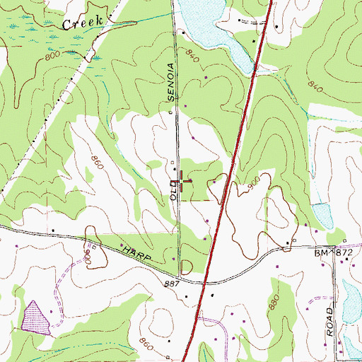 Topographic Map of Whipporwill Ridge, GA